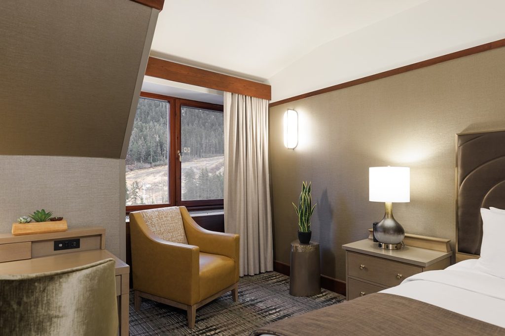 Spacious Club King room with king sized bed and seating area